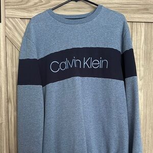 Calvin Klein Blue and Black Crewneck